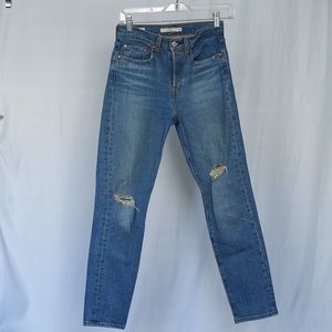 Levi’s Wedgie Fit Ankle Women’s Jeans Distressed Rip